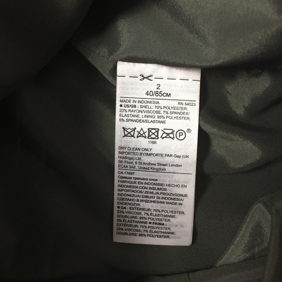 Banana Republic  Blazer Jacket Business Ruffle Sleeve size 2 gray - Picture 7 of 14